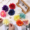 10Pcs 10 Colors Cloth Artificial Flower Head AJEW-CN0005-77-3