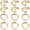 Brass Twister Clasps KK-BBC0025-17B-G-7