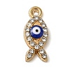 Alloy Enamel Rhinestone Glass Pendants ENAM-U003-02G-06-1