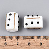 Handmade Gold Foil Glass Bumpy Beads LAMP-ZX003-12-06-4