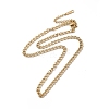 Ion Plating(IP) 304 Stainless Steel Link Necklace for Women NJEW-G097-10G-1