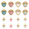 16Pcs 8 Styles Resin Pendants RESI-TA0002-14-2