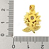 Real 18K Gold Plated Brass Micro Pave Cubic Zirconia Pendants KK-R159-39G-3
