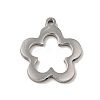 304 Stainless Steel Textured Pendants STAS-J040-11B-P-2