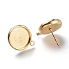 Ion Plating(IP) 304 Stainless Steel Stud Earring Settings LS-STAS-I161-01E-G-2