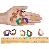 DIY 5 Pairs Resin & Walnut Wood Earrings Making Kits DIY-SZ0001-74-5