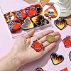 30Pcs 6 Styles Opaque Printed Acrylic Pendants MACR-CJ0002-12-4