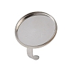 304 Stainless Steel Cuff Ring Components STAS-D372-07P-08-1