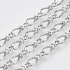 304 Stainless Steel Figaro Chains X-STAS-R100-18-2