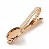 Brass Tie Clip Cabochon Settings KK-A159-01KCG-3