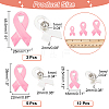  20 Sets 3 Sizes Breast Cancer Awareness Ribbon Enamel Pin JEWB-NB0001-19-2
