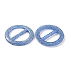 Flat Round Resin Buckle Clasps CRES-WH0013-15C-2