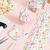 Flower Pattern Cotton Fabrics DIY-WH0588-11A-5