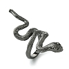 Snake Alloy Wrap Open Cuff Rings RJEW-K275-90B-1