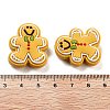 Christmas Gingerbread Man Silicone Beads SIL-U005-01B-3