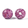 Bohemian Style Printed Schima Wood Beads WOOD-T032-31E-2