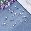 201 Stainless Steel Ball Stud Earrings STAS-UN0019-07P-3