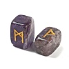 Rectangle Natural Amethyst Rune Stones G-Z059-01J-2