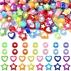 200Pcs 4 Styles Transparent Acrylic Beads OACR-YW0001-97-1