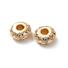 Brass Micro Pave Clear Cubic Zirconia Beads KK-C253-11LG-2