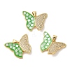 Brass Micro Pave Cubic Zirconia Pendants KK-K385-049G-2