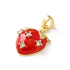 Brass Micro Pave Cubic Zirconia Pendants LS-KK-P320-07B-G-2