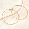 304 Stainless Steel Big Hoop Earrings with 316 Surgical Stainless Steel Pins for Women SA-CBAB549-01G-3