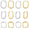 16Pcs 4 Styles 304 Stainless Steel Hoop Earring EJEW-SC0001-77-6