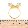 Brass Micro Pave Cubic Zirconia Finger Rings GL-CBA65A8-01G-7
