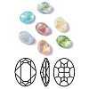 Crackle Moonlight Style K9 Glass Rhinestone Cabochons RGLA-J020-B-IO-1