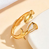 304 Stainless Steel Enamel Cuff Open Rings WG9DB1B-01-2