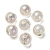 Transparent UV Plating Rainbow Iridescent Acrylic Beads OACR-P015-03L-1