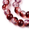 Transparent Crackle Baking Paint Glass Beads Strands X2-DGLA-T003-01A-07-3