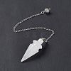 Natural Quartz Crystal Pointed Dowsing Pendulums AJEW-B020-01P-07-3