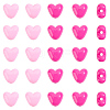 240Pcs 2 Colors Opaque Acrylic Beads MACR-PA0001-52-7