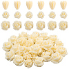 60Pcs 3 Styles Dyed Synthetic Coral Carved Beads CORA-SC0001-09-1