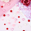 Spray Painted ABS Plastic Imitation Pearl Beads OACR-YW0002-20A-4