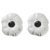 Natural Obsidian Stud Earrings EJEW-A118-08P-4