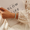 Natural Turquoise Weave Shell Pearl Beaded Bracelets BJEW-L692-006G-3