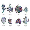 32Pcs 8 Style Alloy Pendants FIND-LS0001-19MC-3