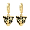 Rack Plating Leopard Brass Hoop Earrings EJEW-H016-30G-1