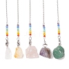 Raw Rough Natural Gemstone Dowsing Pendulums PALLOY-JF05237-1