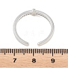 Brass Micro Pave Cubic Zirconia Cuff Open Rings CU-Z002-02P-4