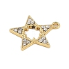 Alloy Rhinestone Pendants PALLOY-P308-12KCG-2