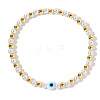 Evil Eye Fashionable Imitation Pearl Bead Stretch Bracelets for Women BC8772-1-1