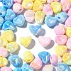 90Pcs 3 Colors UV Plating Opaque Rainbow Iridescent Acrylic Beads PACR-CJ0001-32-3