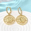 Sun Brass Hoop Earrings EJEW-H180-30B-G-3