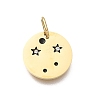 Twelve Constellations 304 Stainless Steel Enamel Pendants STAS-A148-01G-09-1