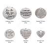 36Pcs 6 Style Tibetan Style Carved Words Alloy Pendants FIND-LS0001-38AS-3