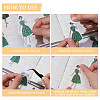 CRASPIRE 6 Sets 6 Colors Vintage Self-Adhesive Paper Stickers STIC-CP0001-01-3